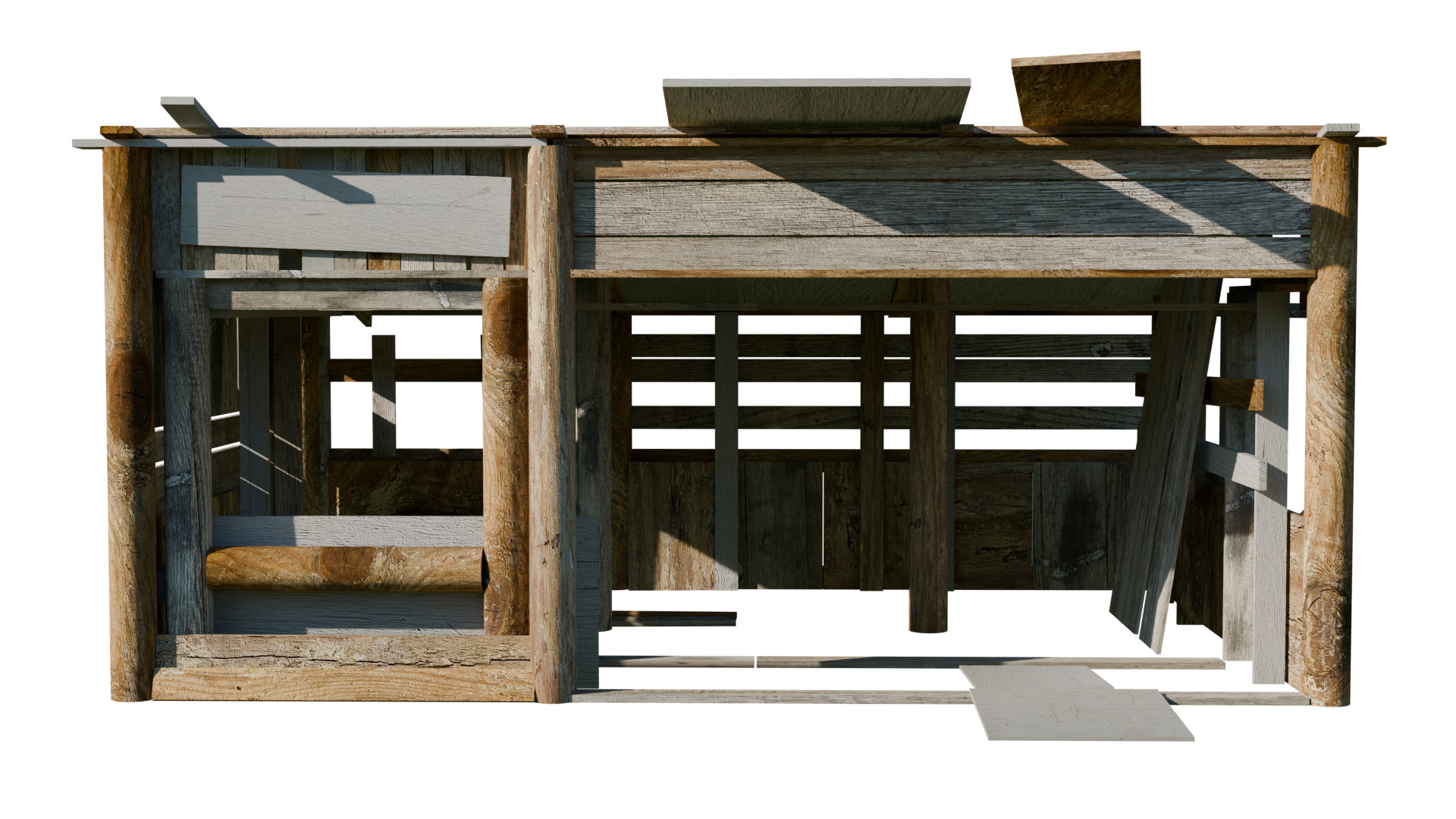 Low Poly Barn - Shed - Game-Ready Free low-poly 3D model_12