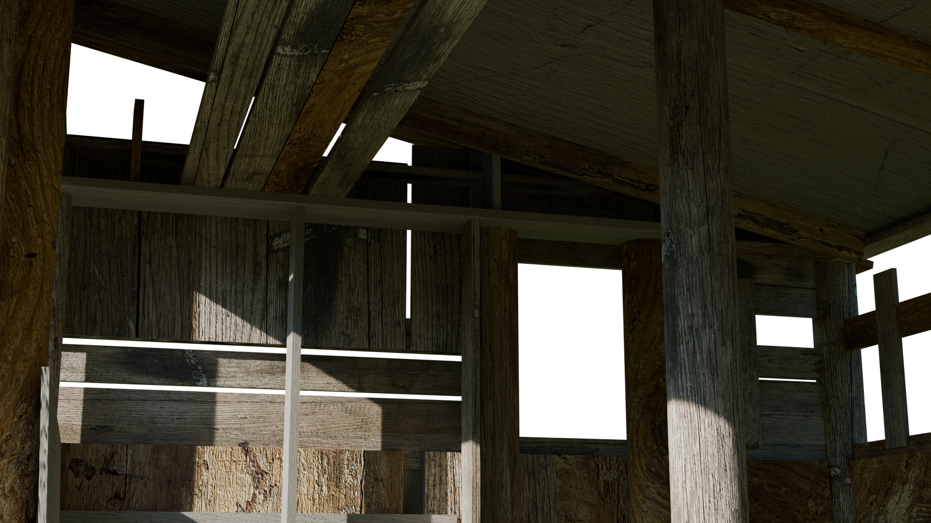 Low Poly Barn - Shed - Game-Ready Free low-poly 3D model_6