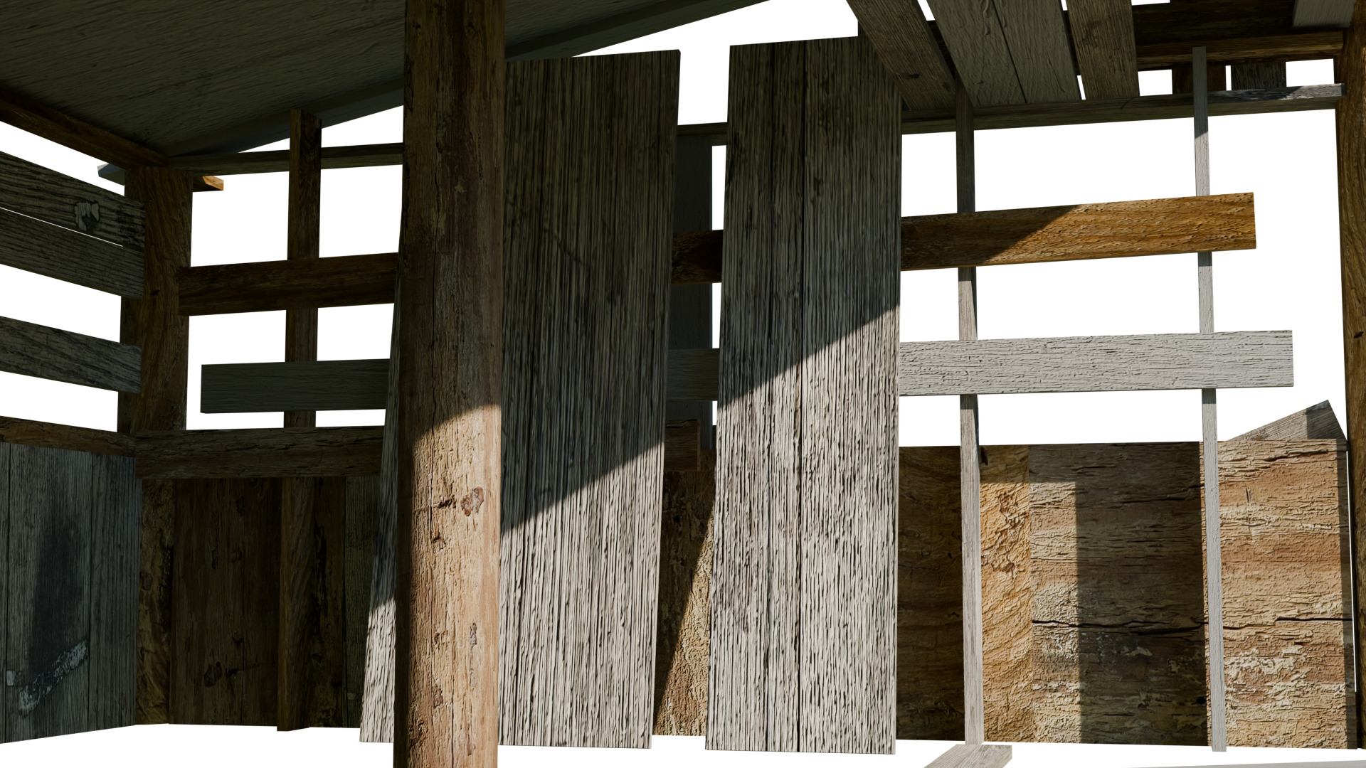 Low Poly Barn - Shed - Game-Ready Free low-poly 3D model_13