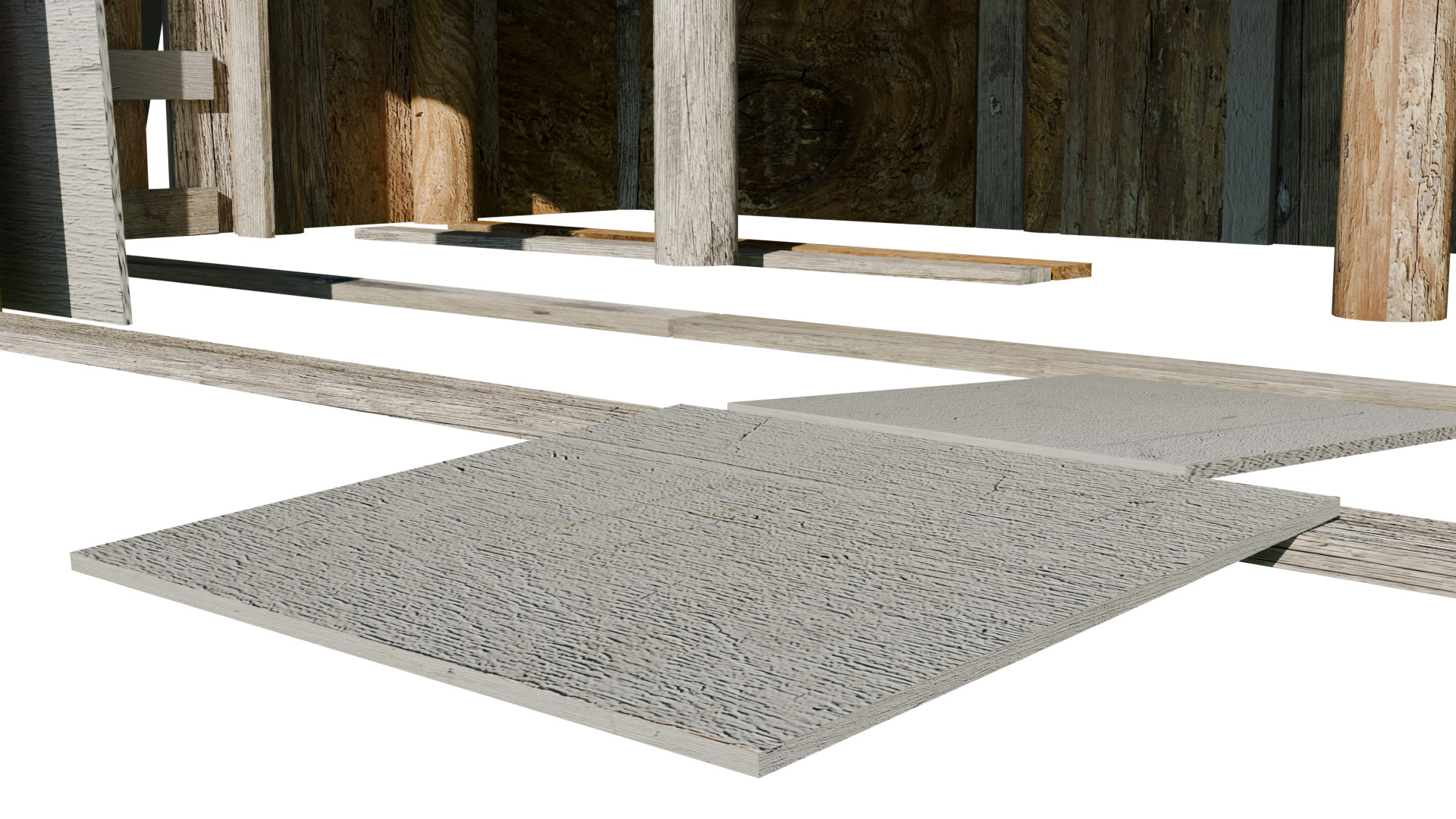 Low Poly Barn - Shed - Game-Ready Free low-poly 3D model_7