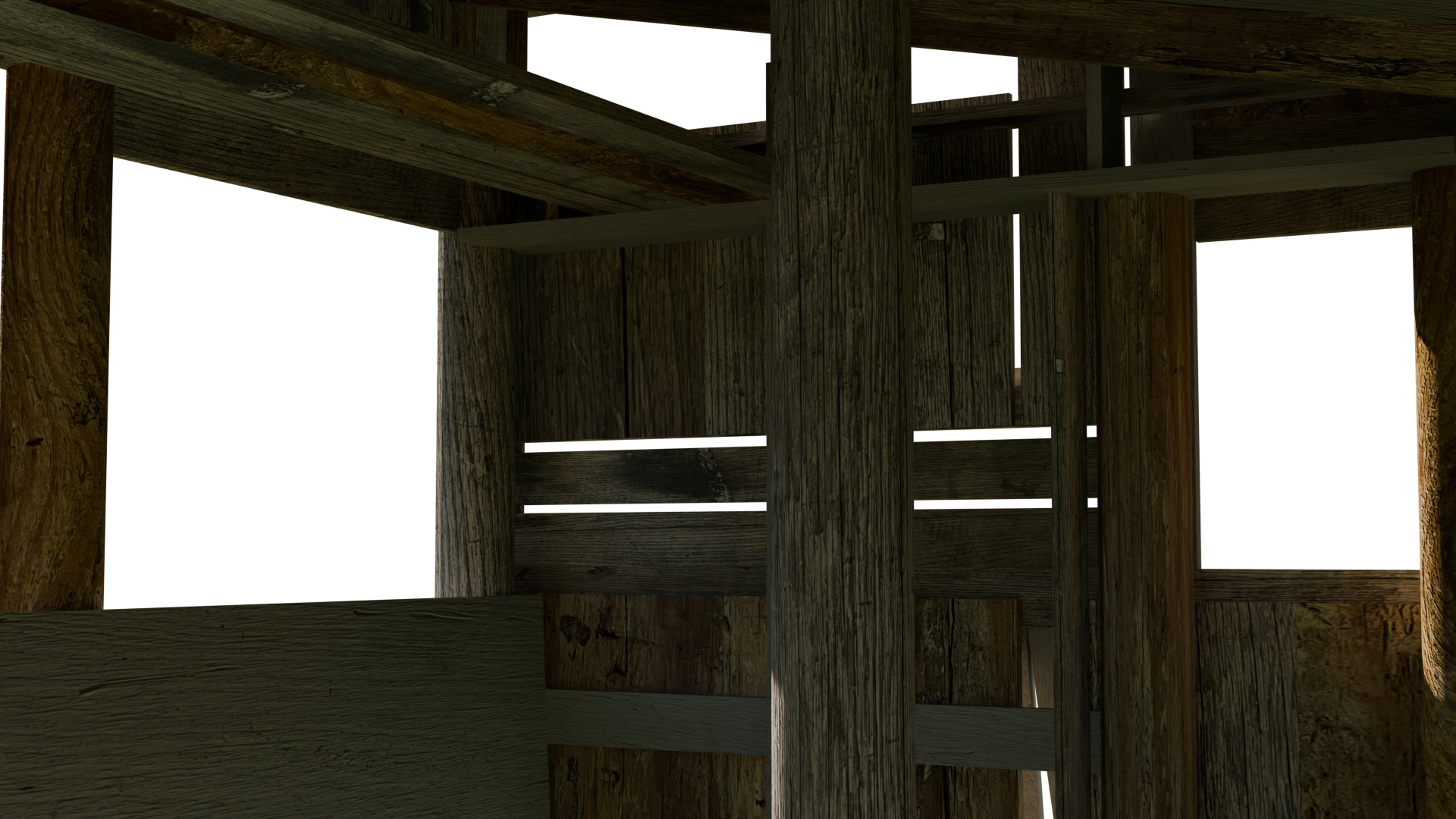 Low Poly Barn - Shed - Game-Ready Free low-poly 3D model_14