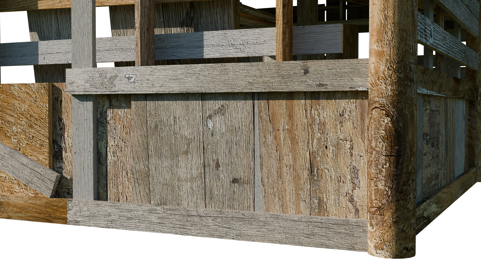 Low Poly Barn - Shed - Game-Ready Free low-poly 3D model_9