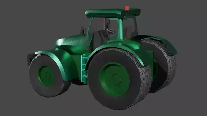 Tractor - Medium Poly 3D Model