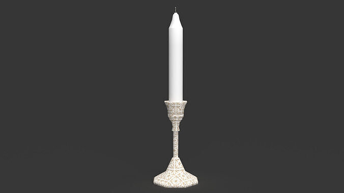 Candle Holder Low-poly 3D model