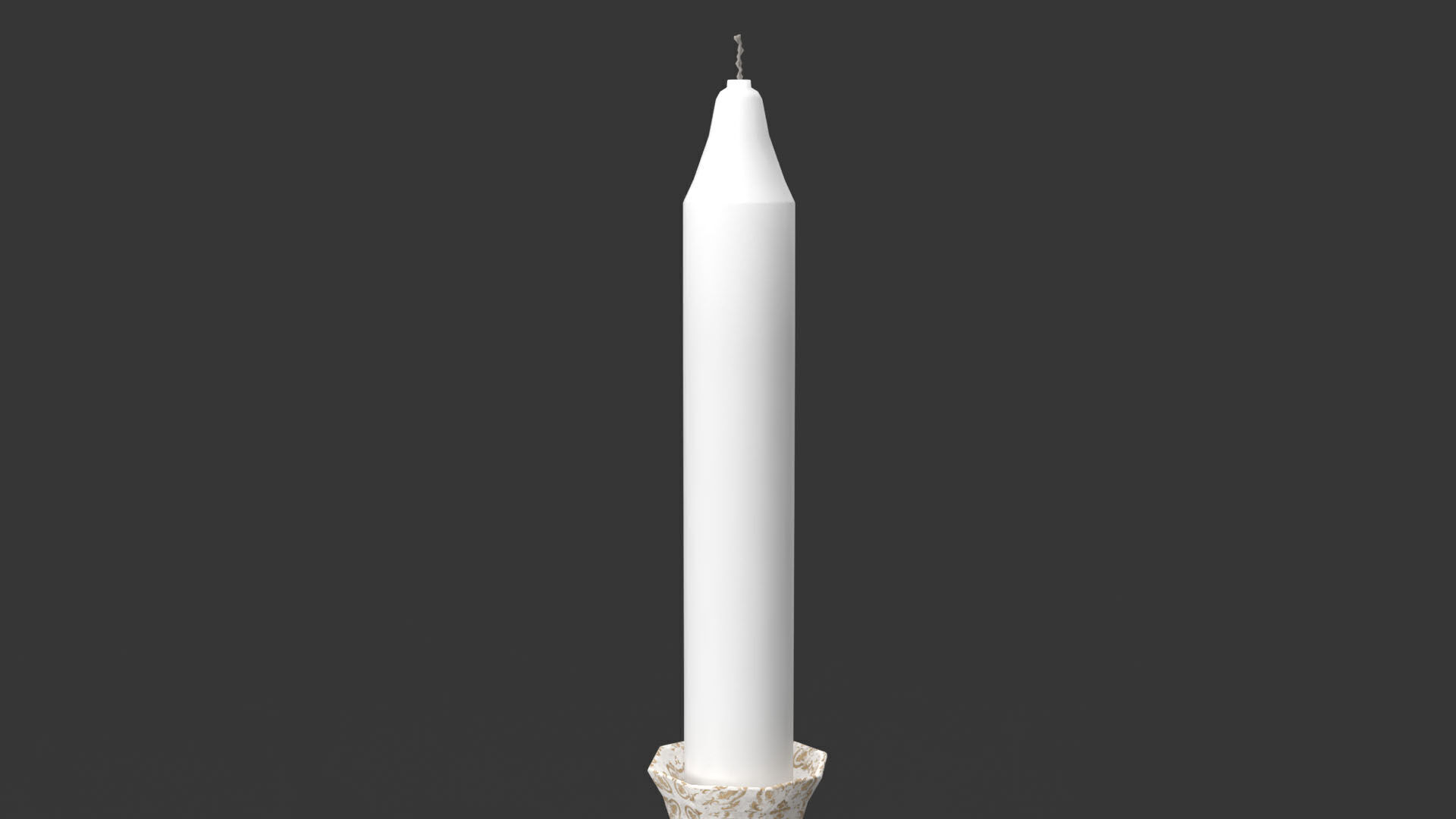 Candle Holder Low-poly 3D model_3