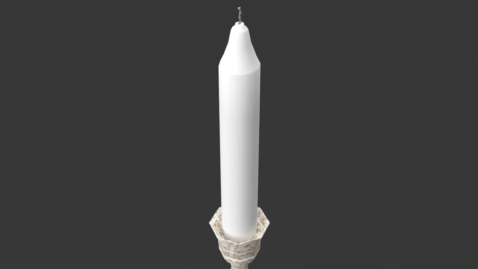 Candle Holder Low-poly 3D model_7