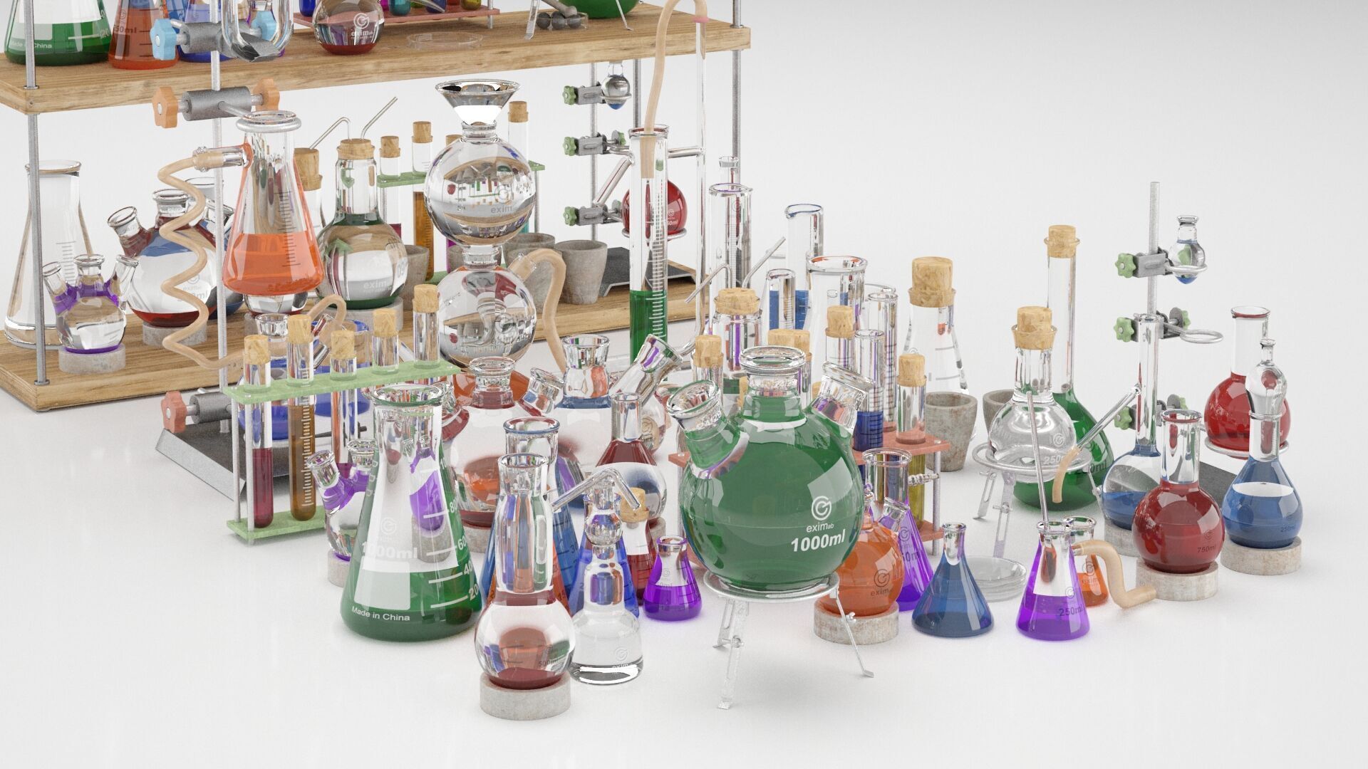 Chemistry Dishes - Laboratory Chemical Glassware 3D model_6