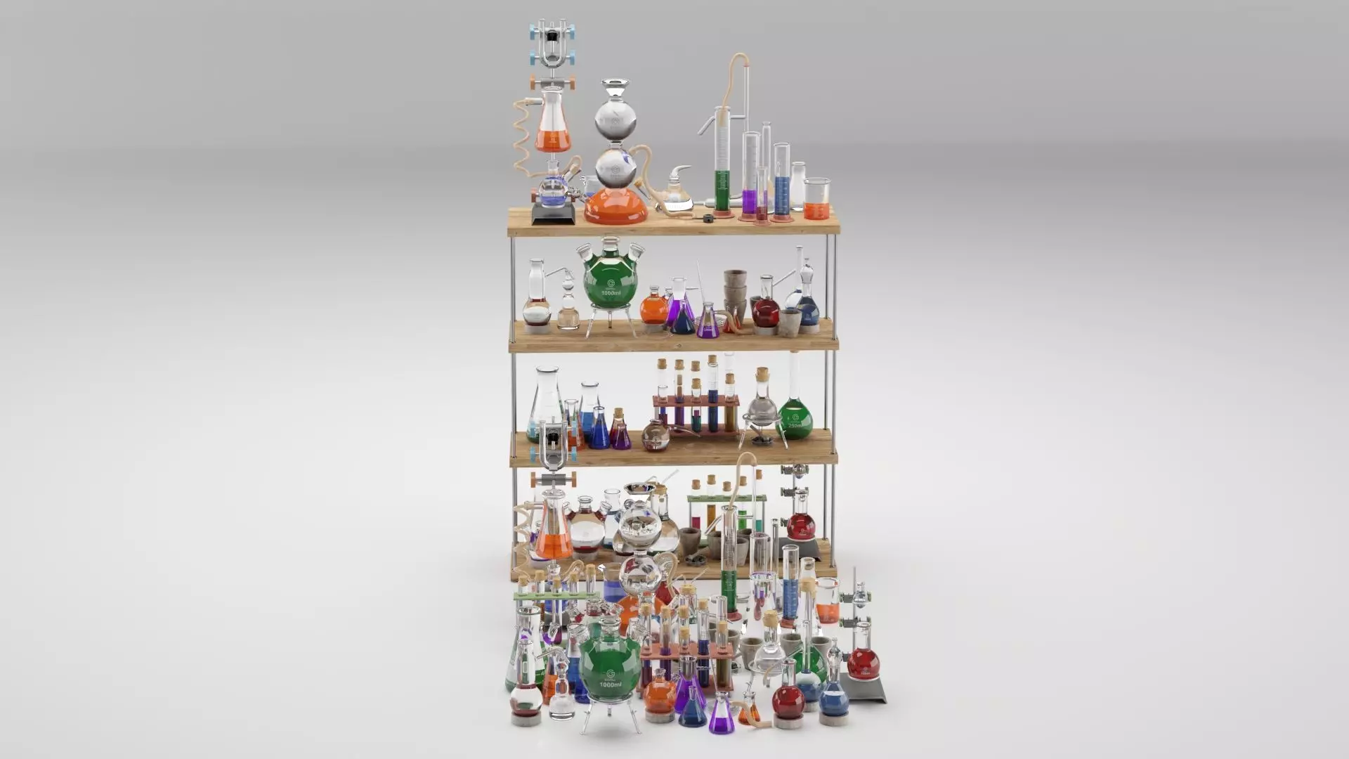 Chemistry Dishes - Laboratory Chemical Glassware 3D model_0