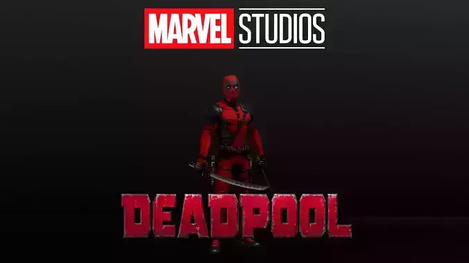 Deadpool Low-poly 3D model