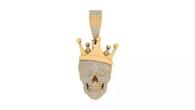Crowned Skull Pendant