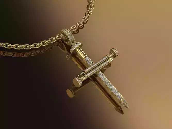Cross Nail  Pendant