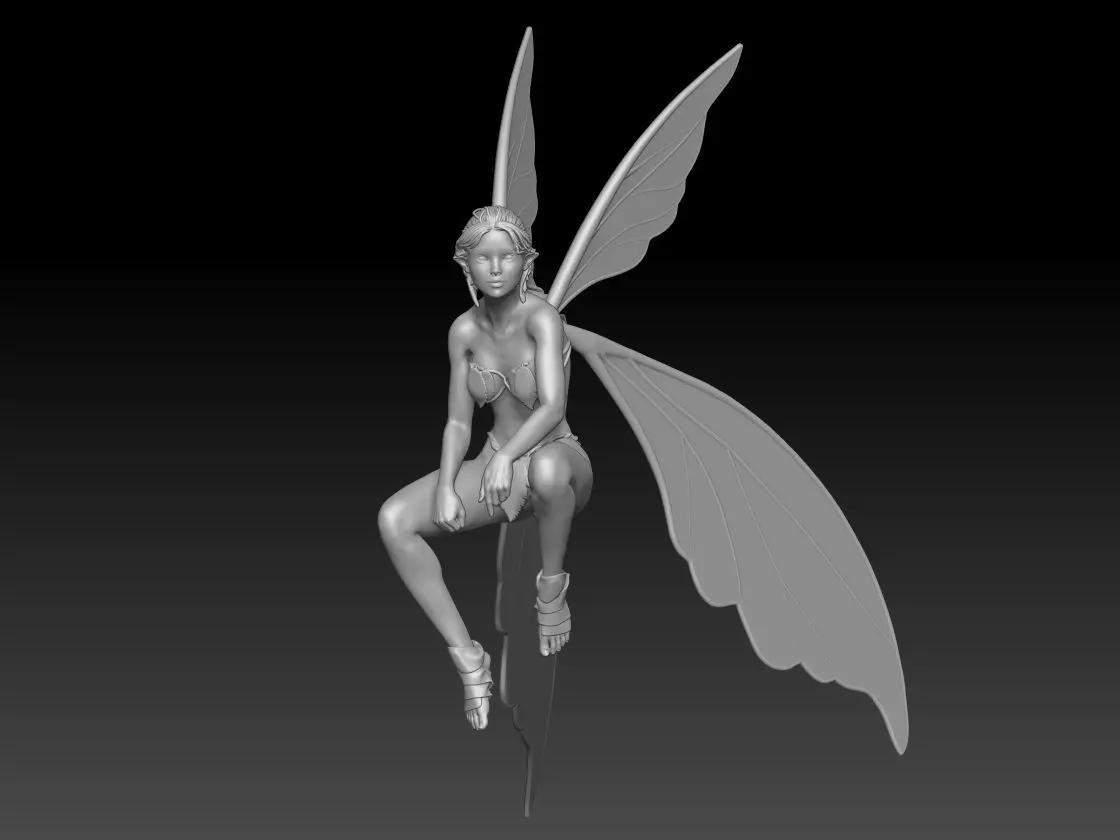 fairy girl 2 3D print model