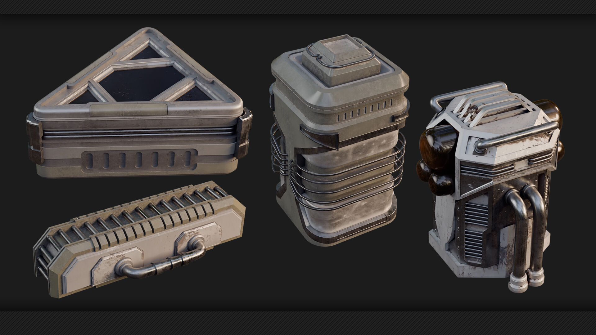 25 Sci-Fi Props - Kitbash - Vol 10 3D model_8