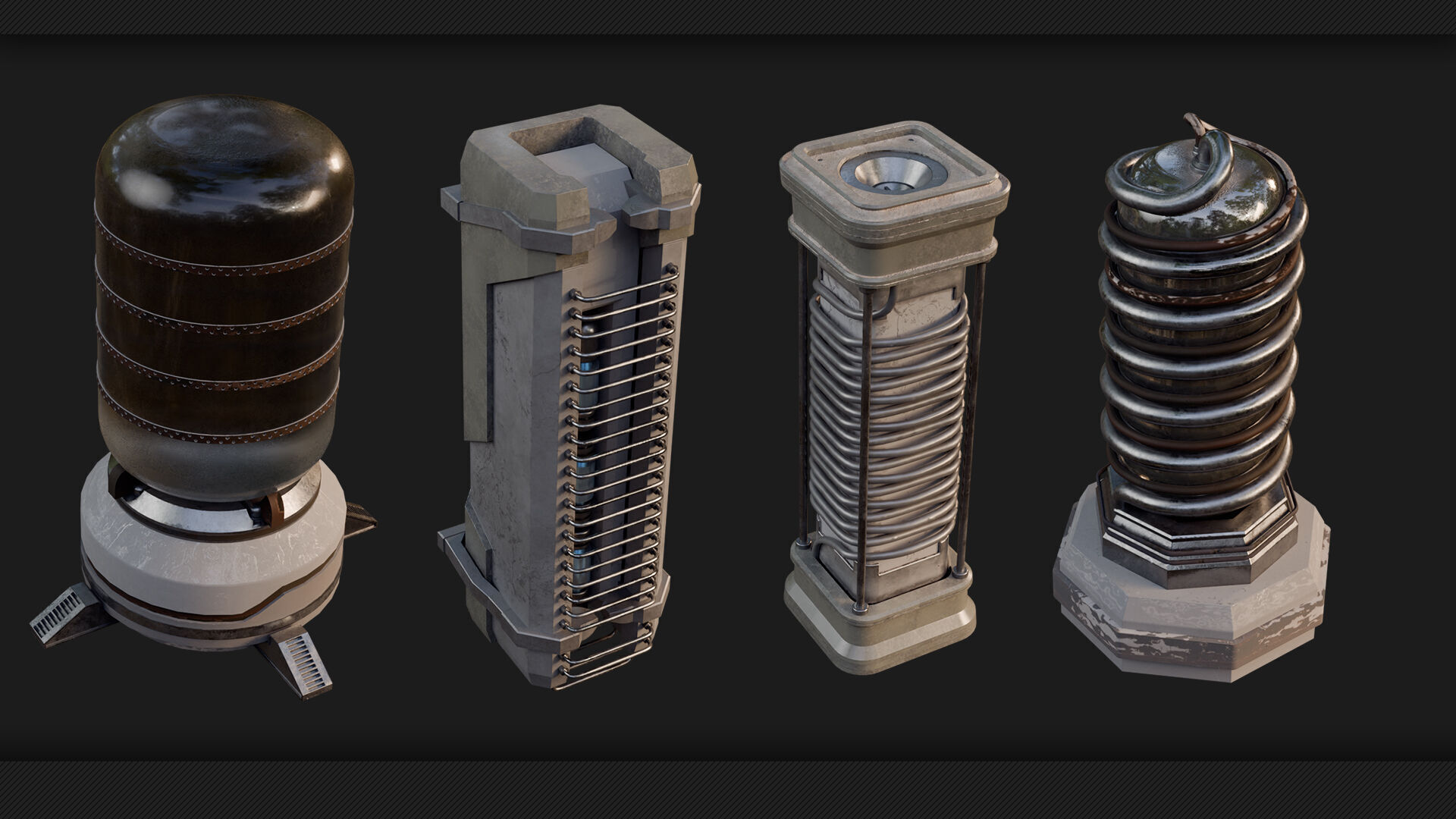 25 Sci-Fi Props - Kitbash - Vol 10 3D model_5