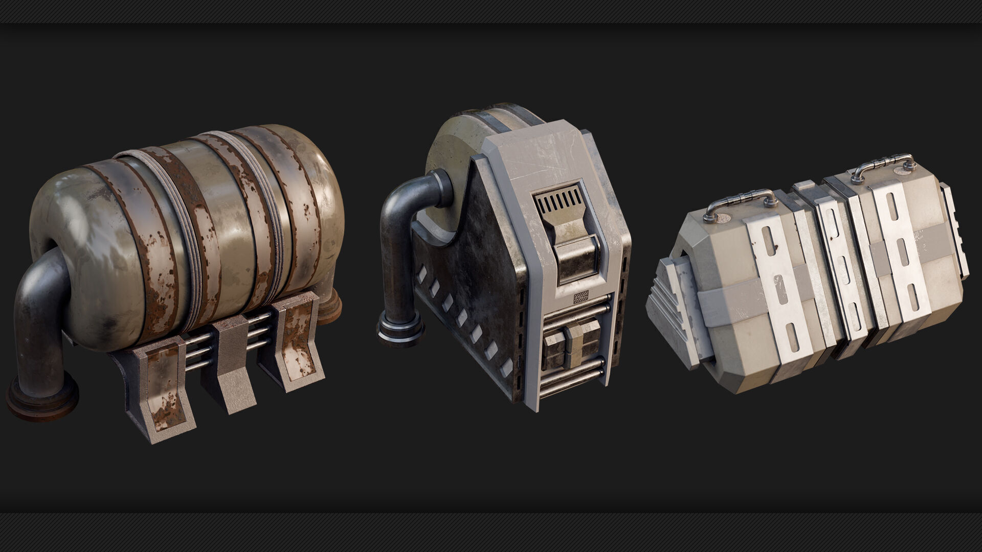 25 Sci-Fi Props - Kitbash - Vol 10 3D model_4