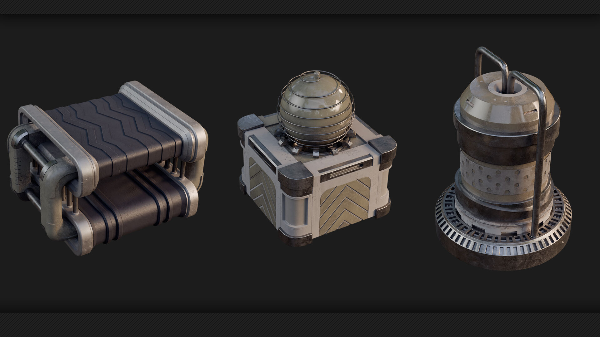 25 Sci-Fi Props - Kitbash - Vol 10 3D model_6