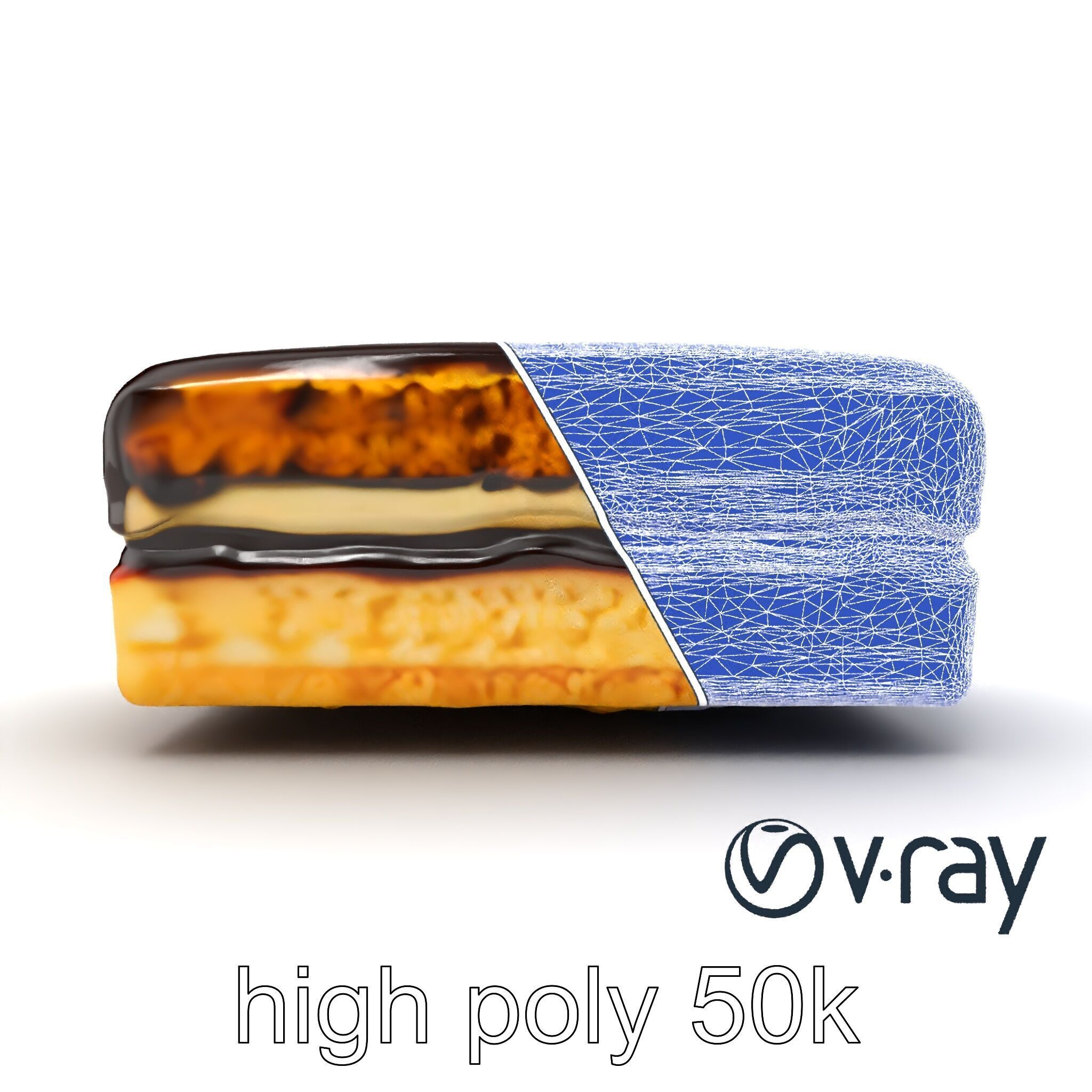 Decadent Opera Cake Dessert 3D Model Pack Low-poly 3D model_23