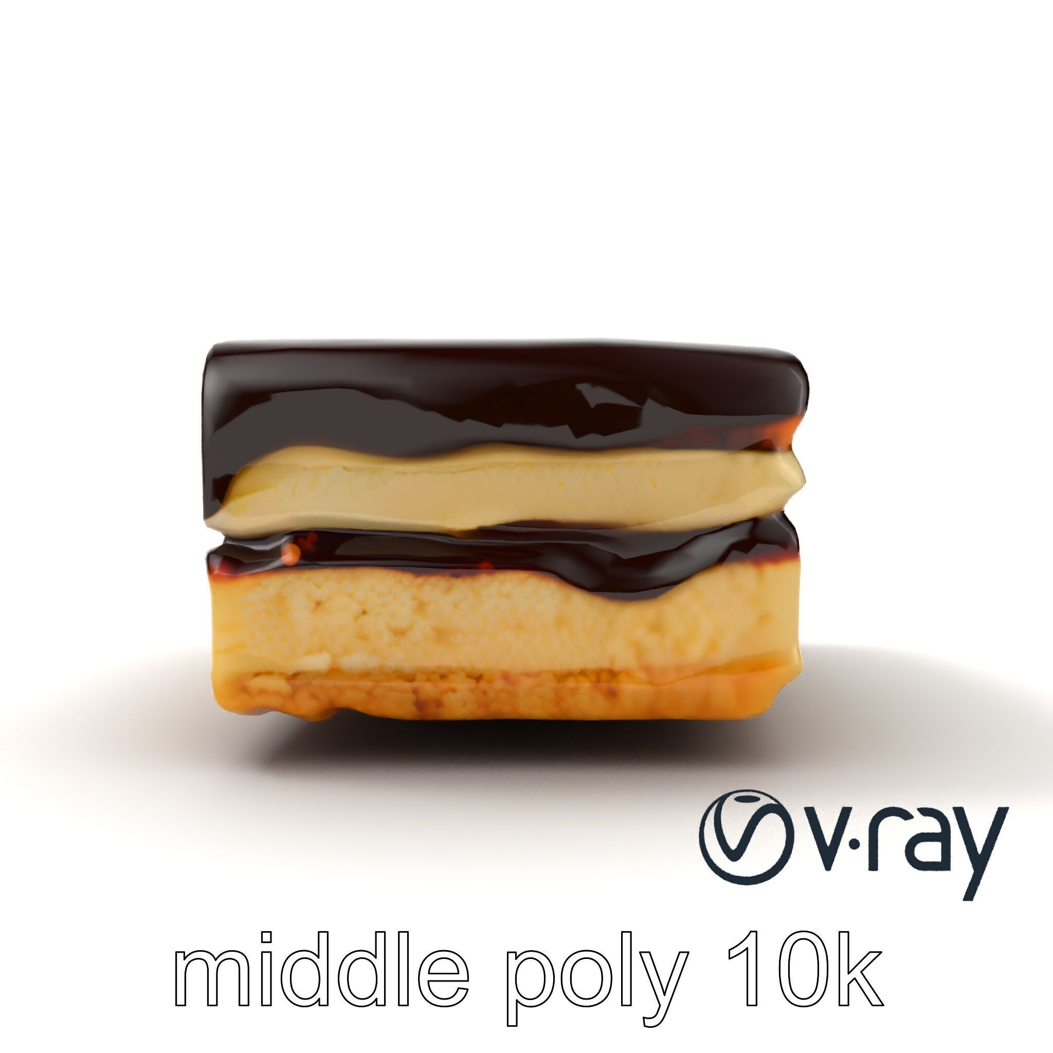 Decadent Opera Cake Dessert 3D Model Pack Low-poly 3D model_30