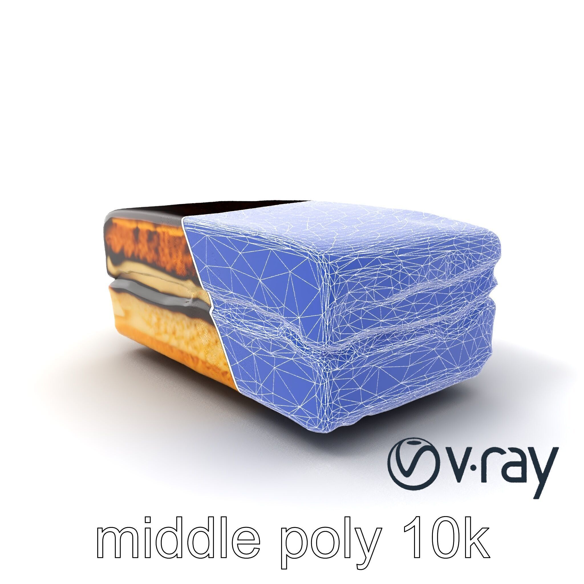 Decadent Opera Cake Dessert 3D Model Pack Low-poly 3D model_27