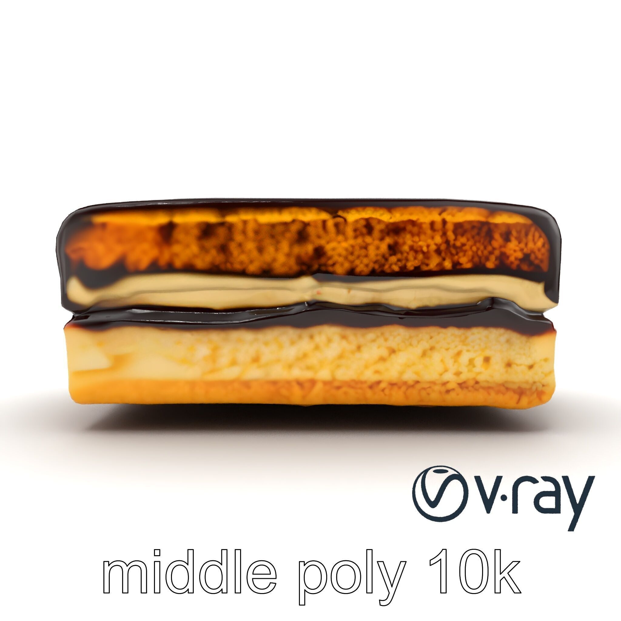 Decadent Opera Cake Dessert 3D Model Pack Low-poly 3D model_25