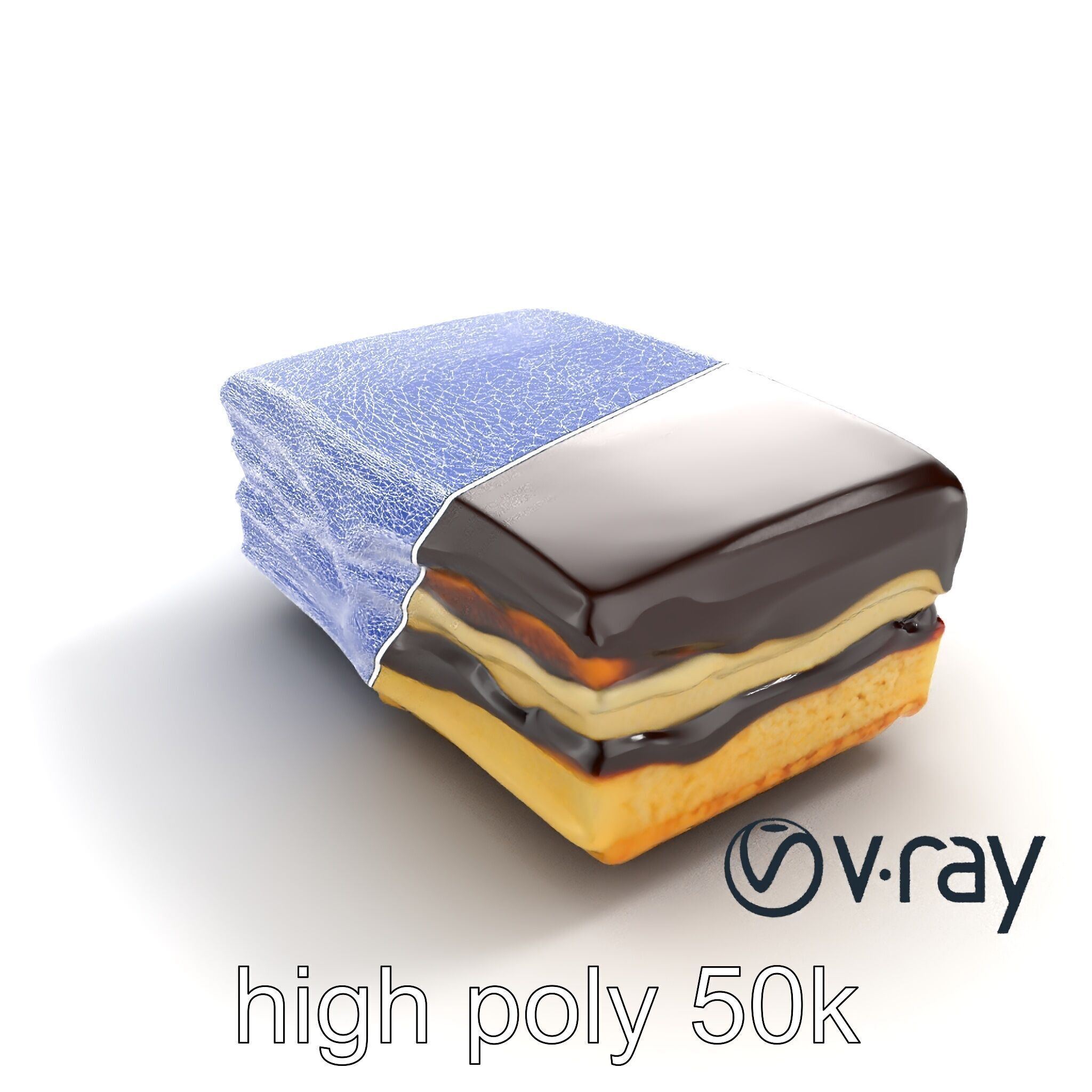 Decadent Opera Cake Dessert 3D Model Pack Low-poly 3D model_26