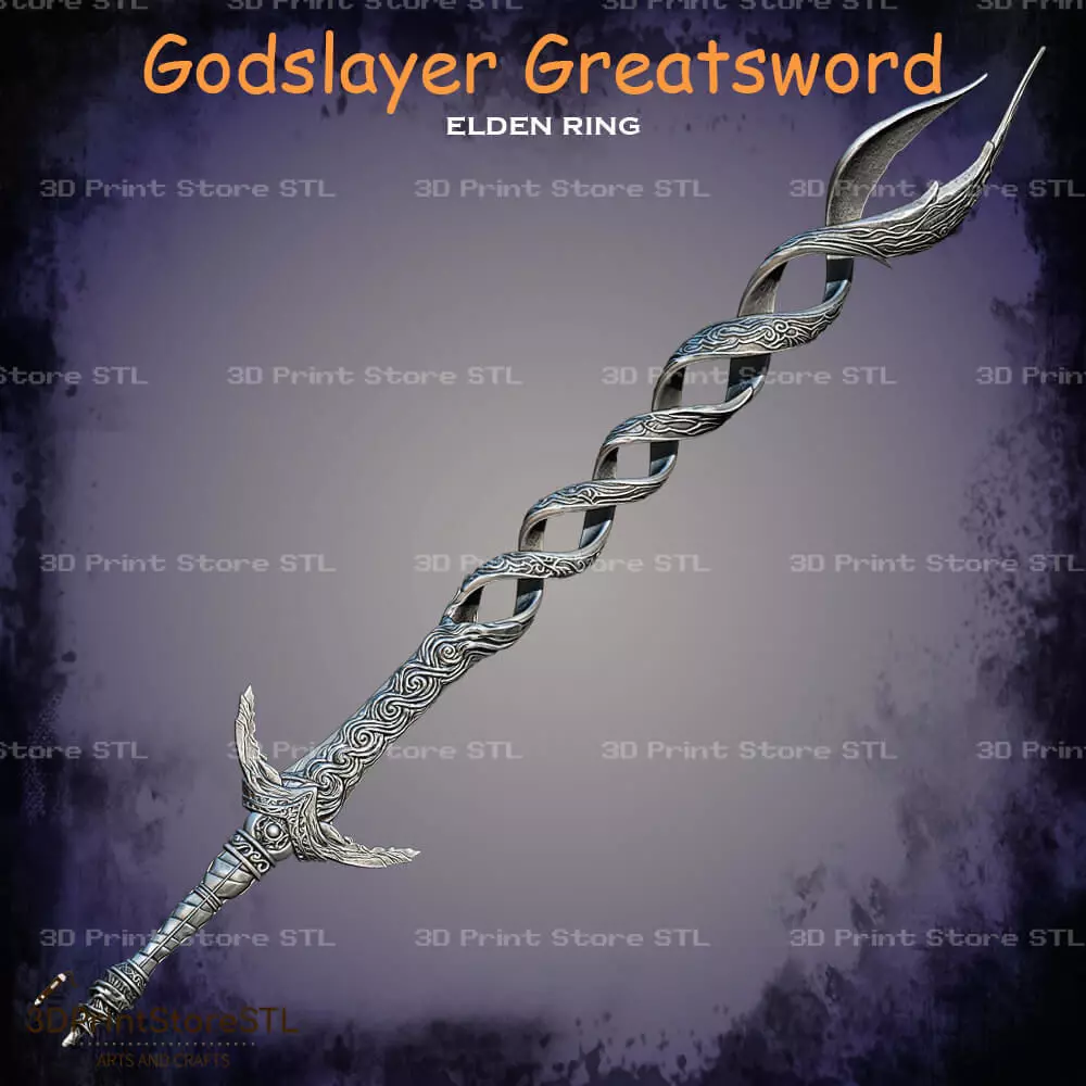 Godslayer Greatsword Cosplay Elden Ring - STL File 3D print model_0