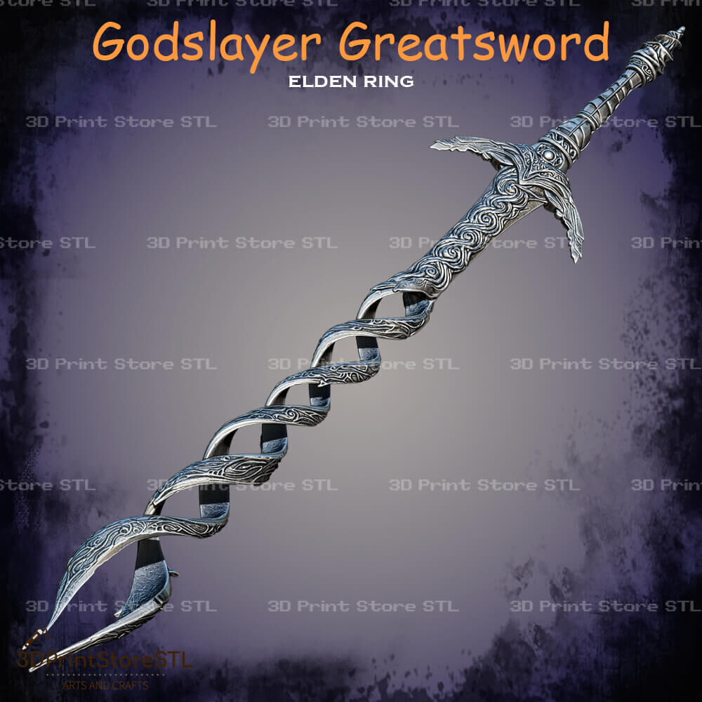 Godslayer Greatsword Cosplay Elden Ring - STL File 3D print model_1