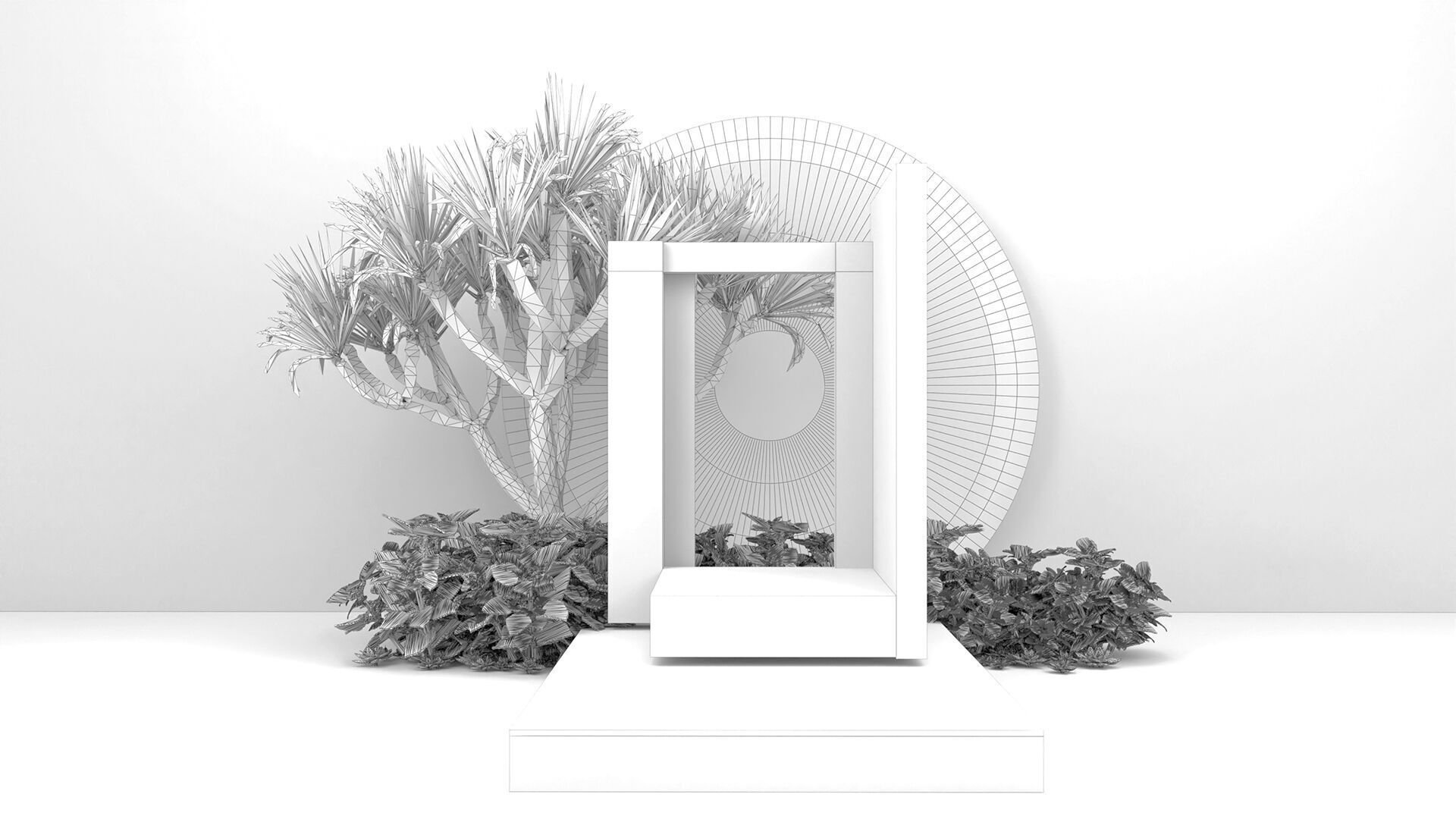 PODIUM ABSTRACT NO 8 Low-poly 3D model_5