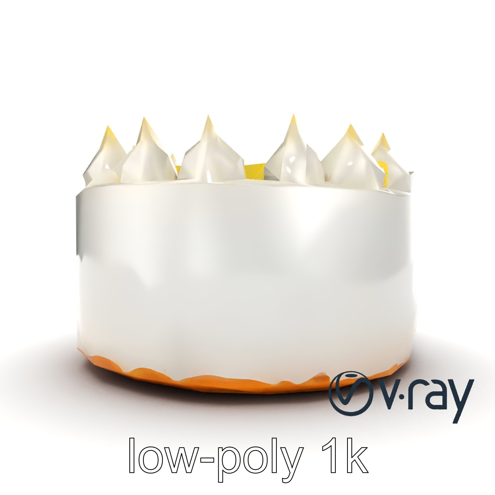 Zesty Lemon Meringue Cake model pack Low-poly 3D model_24