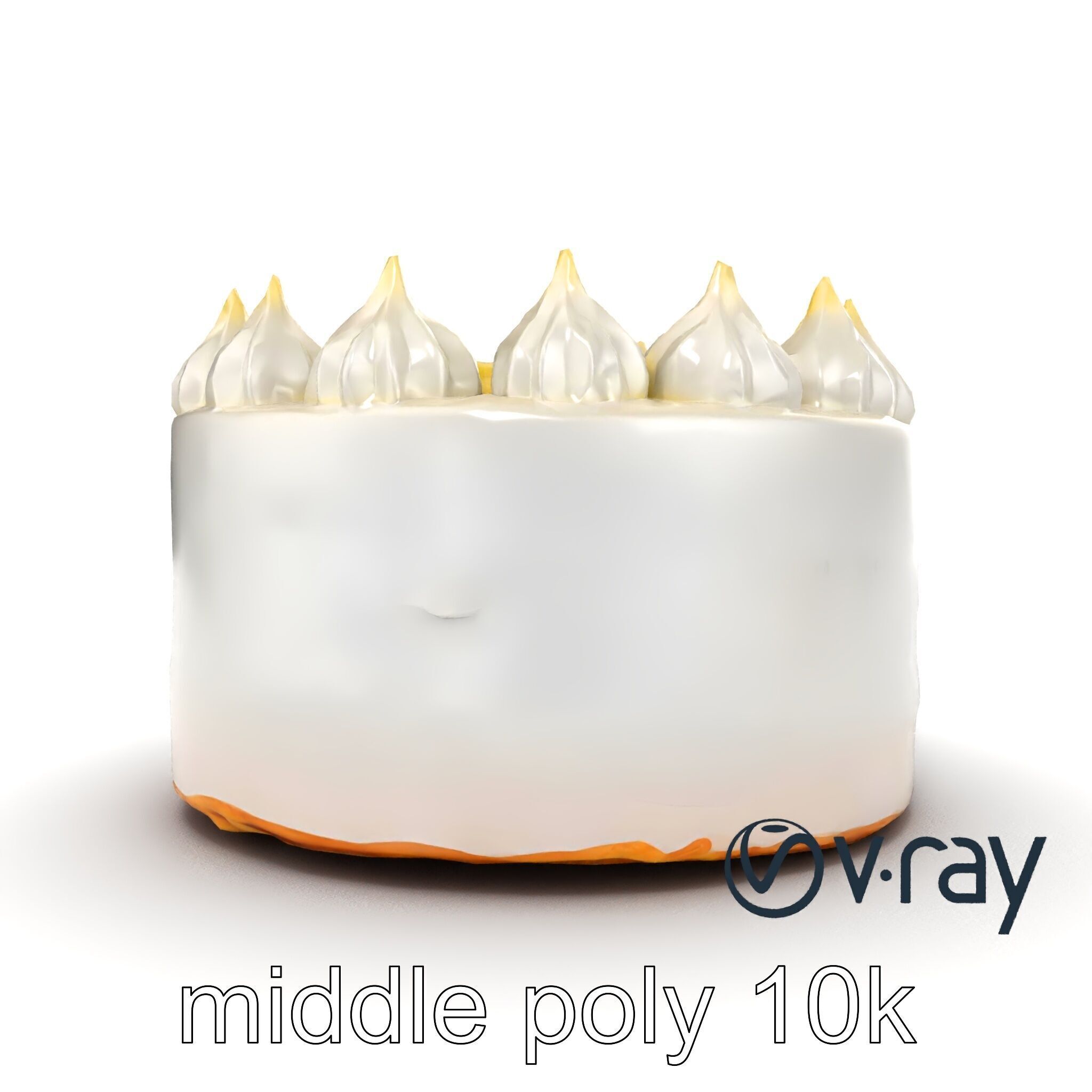 Zesty Lemon Meringue Cake model pack Low-poly 3D model_19