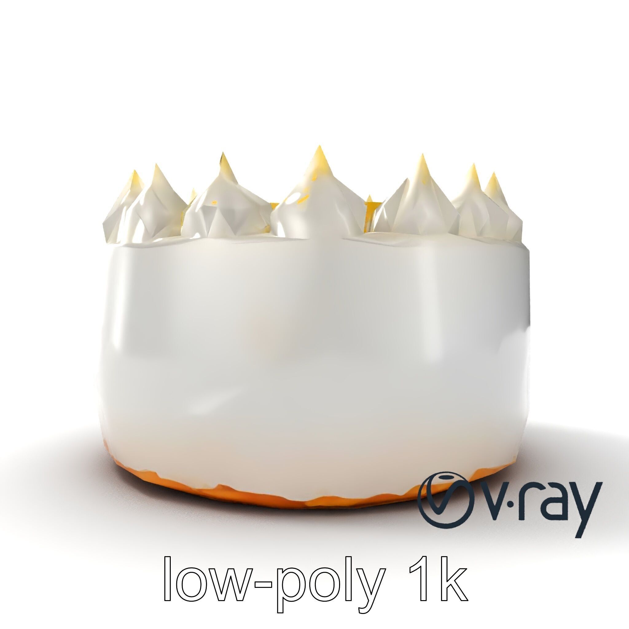Zesty Lemon Meringue Cake model pack Low-poly 3D model_28