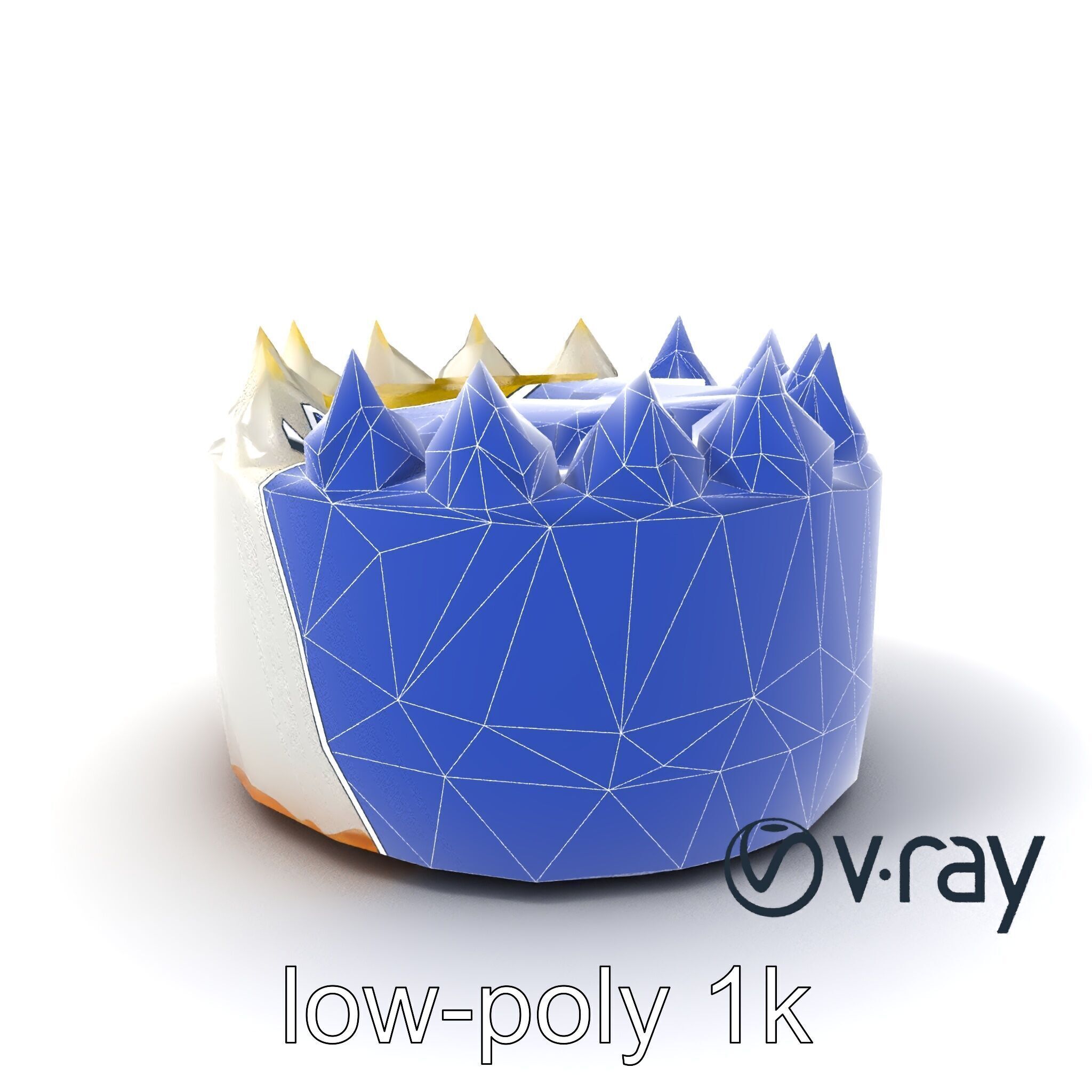 Zesty Lemon Meringue Cake model pack Low-poly 3D model_7