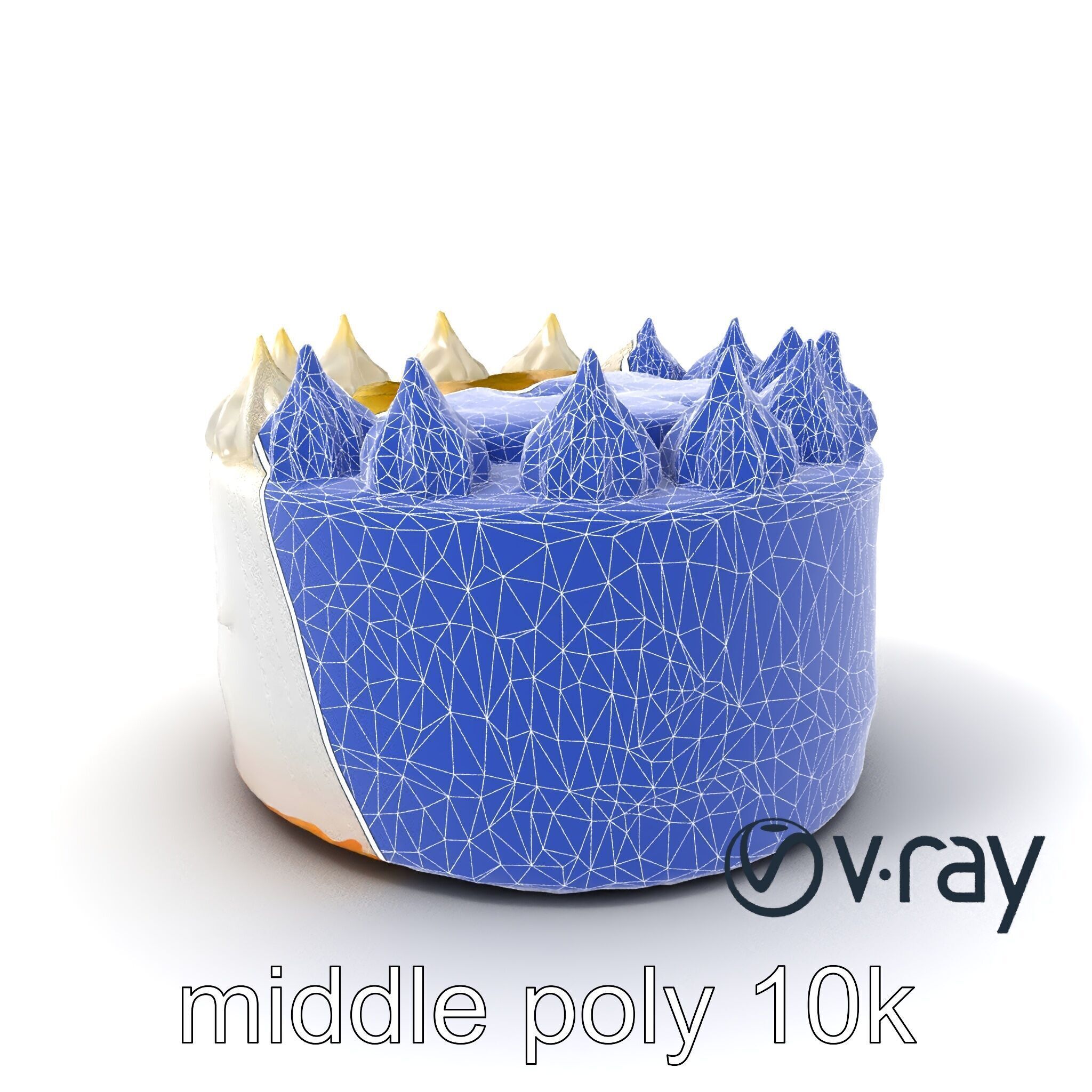 Zesty Lemon Meringue Cake model pack Low-poly 3D model_23