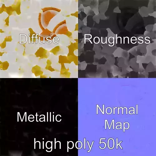 Zesty Lemon Meringue Cake model pack Low-poly 3D model