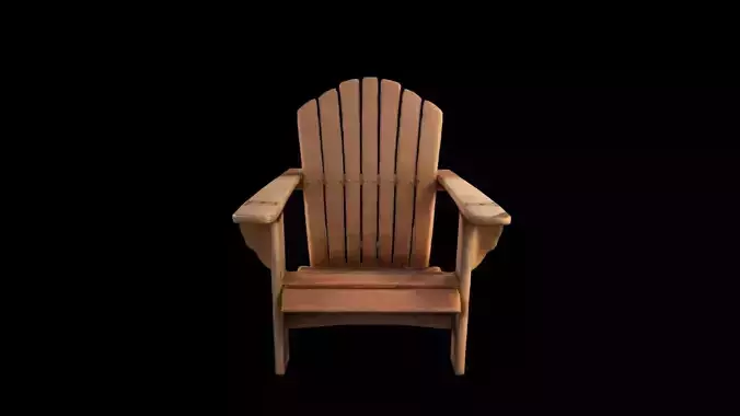  3d  Model Colorful Adirondack Chair Isolated On Transparent