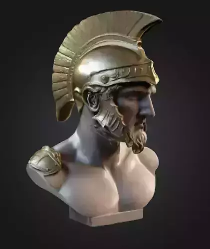 Stunning 3D Printed Roman Helmet Sculpture