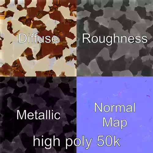 Rustic Carrot Cake Slice model pack