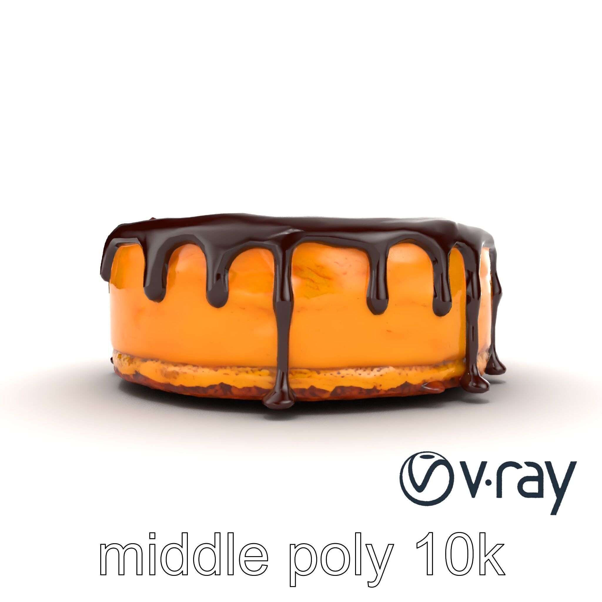 Rich Chocolate Ganache Cake model pack Low-poly 3D model_19