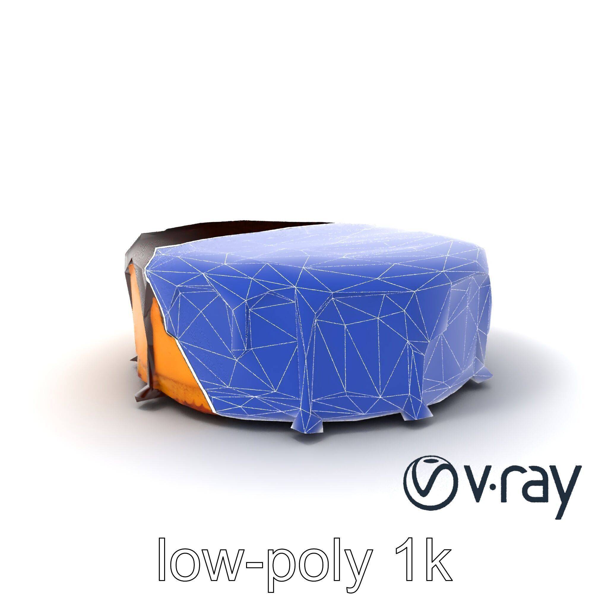 Rich Chocolate Ganache Cake model pack Low-poly 3D model_7