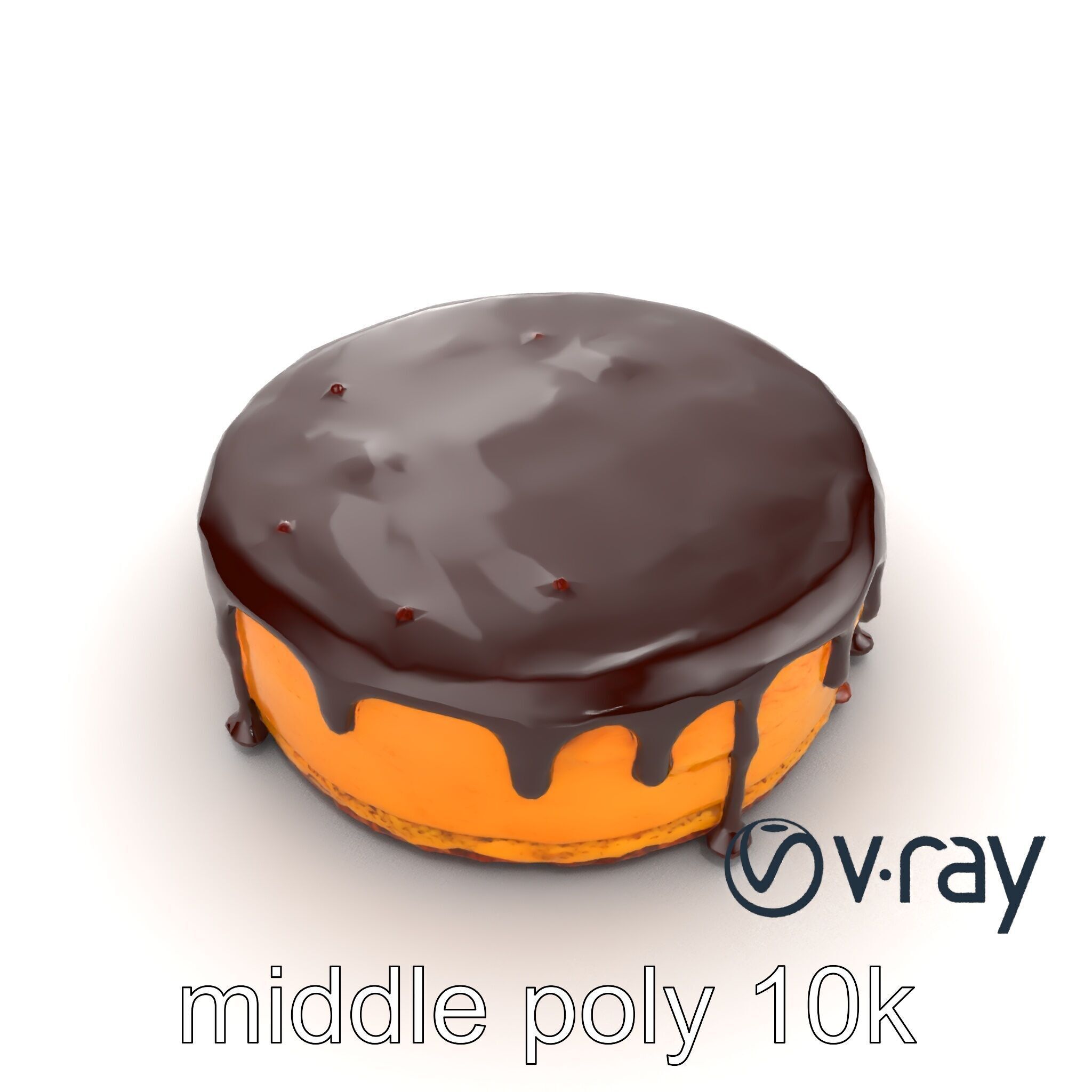 Rich Chocolate Ganache Cake model pack Low-poly 3D model_9