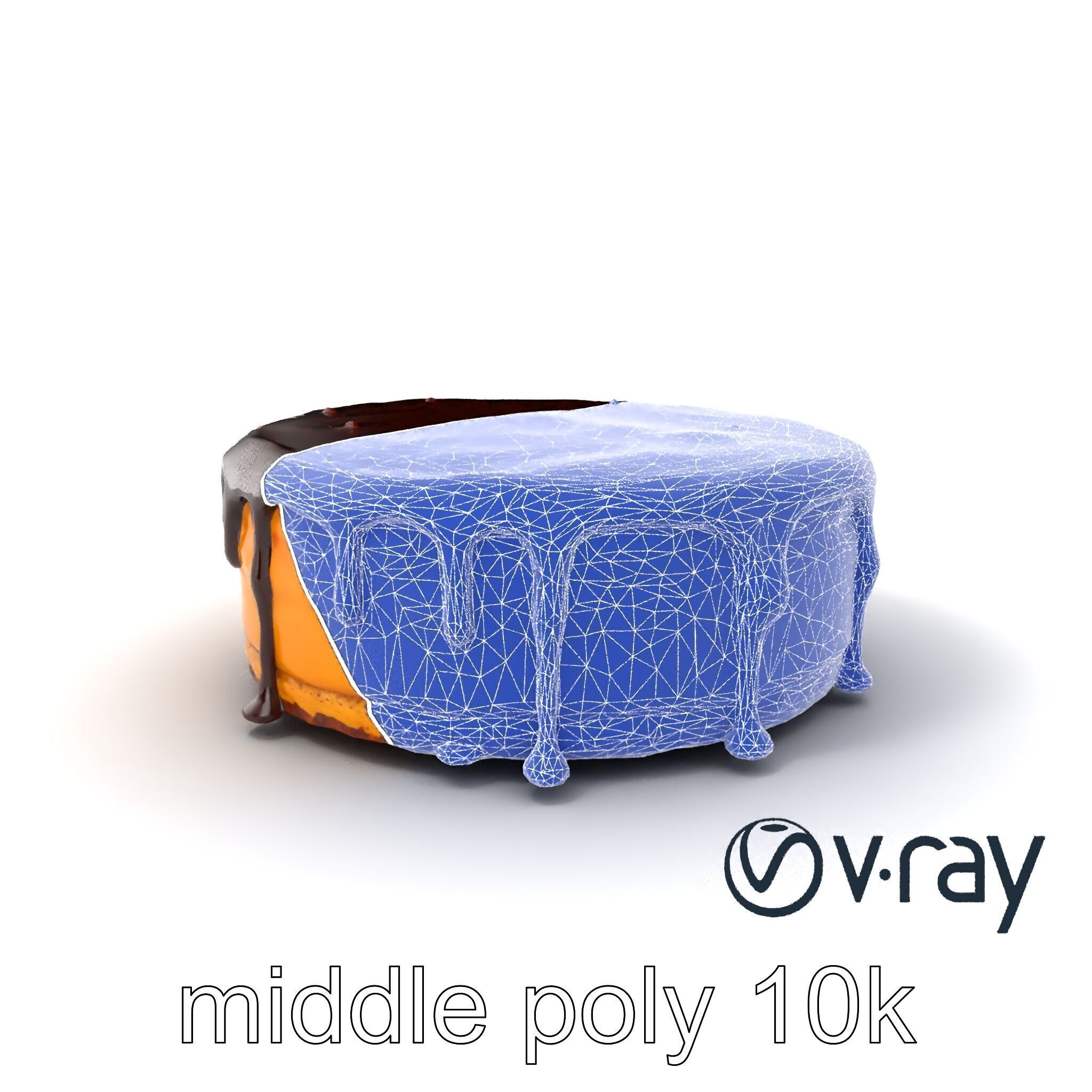 Rich Chocolate Ganache Cake model pack Low-poly 3D model_26