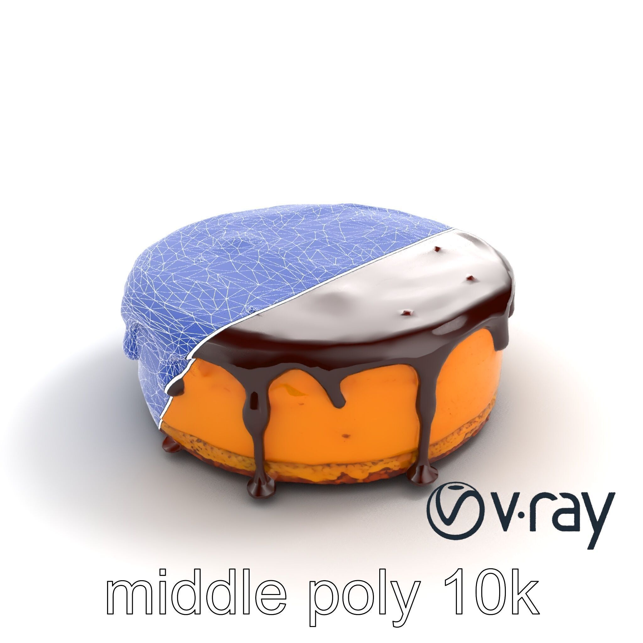 Rich Chocolate Ganache Cake model pack Low-poly 3D model_21