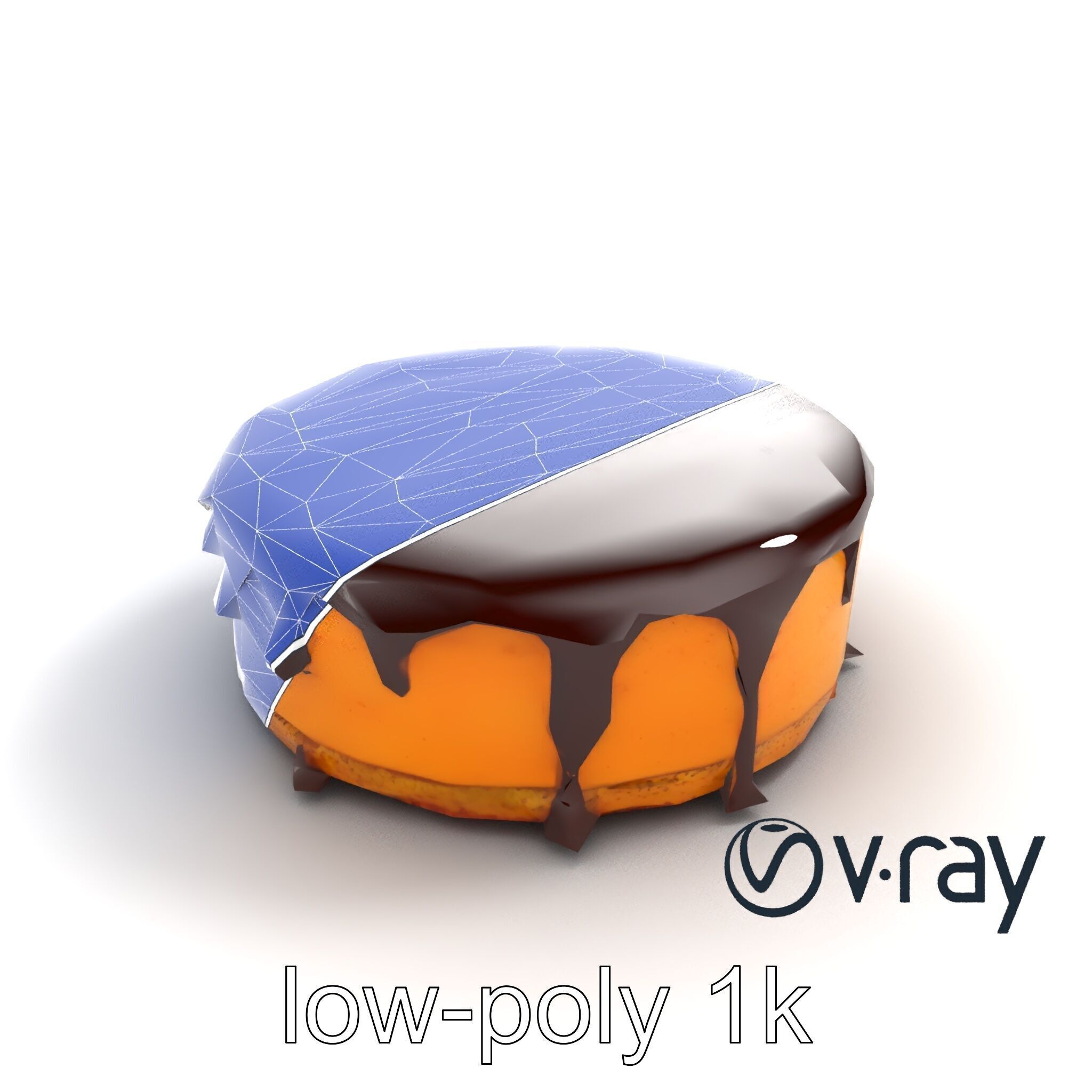 Rich Chocolate Ganache Cake model pack Low-poly 3D model_25