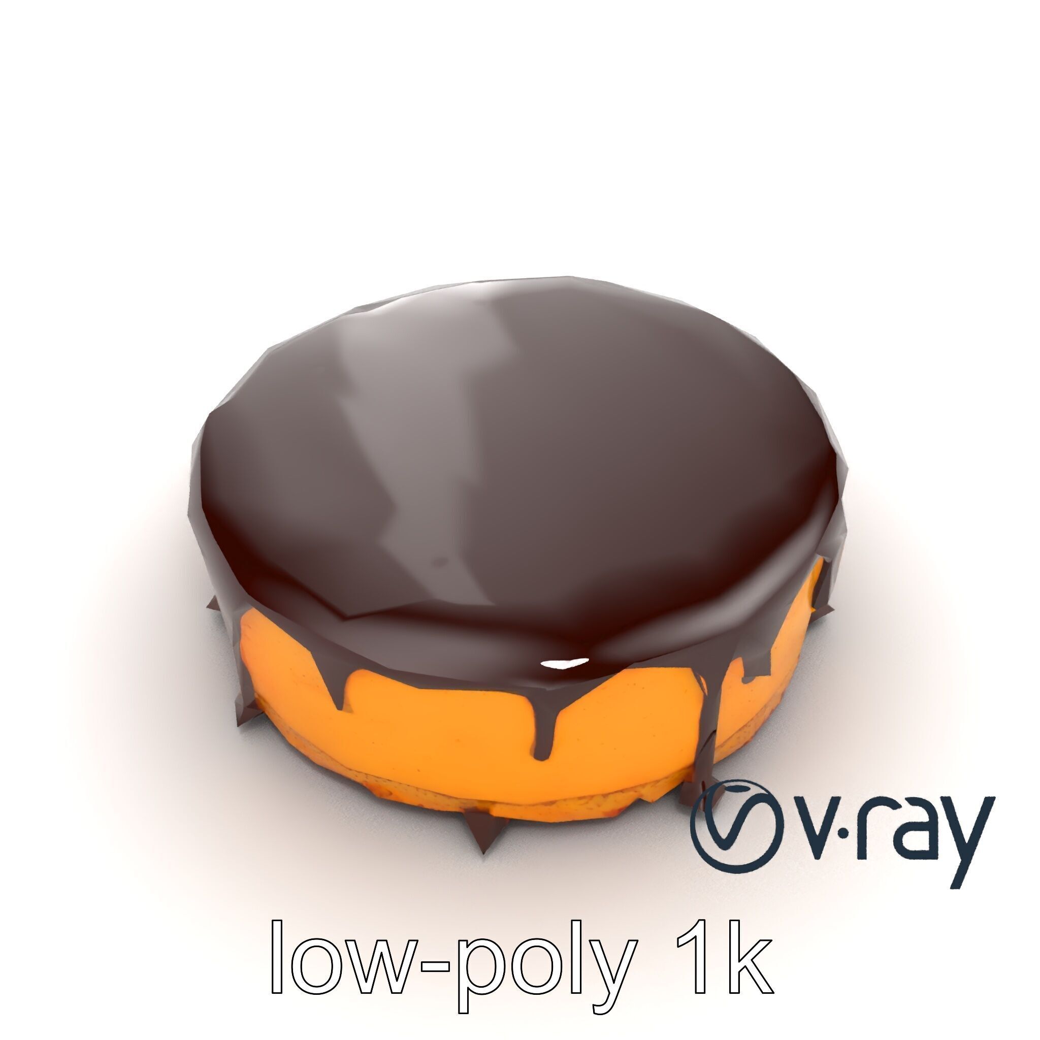 Rich Chocolate Ganache Cake model pack Low-poly 3D model_23