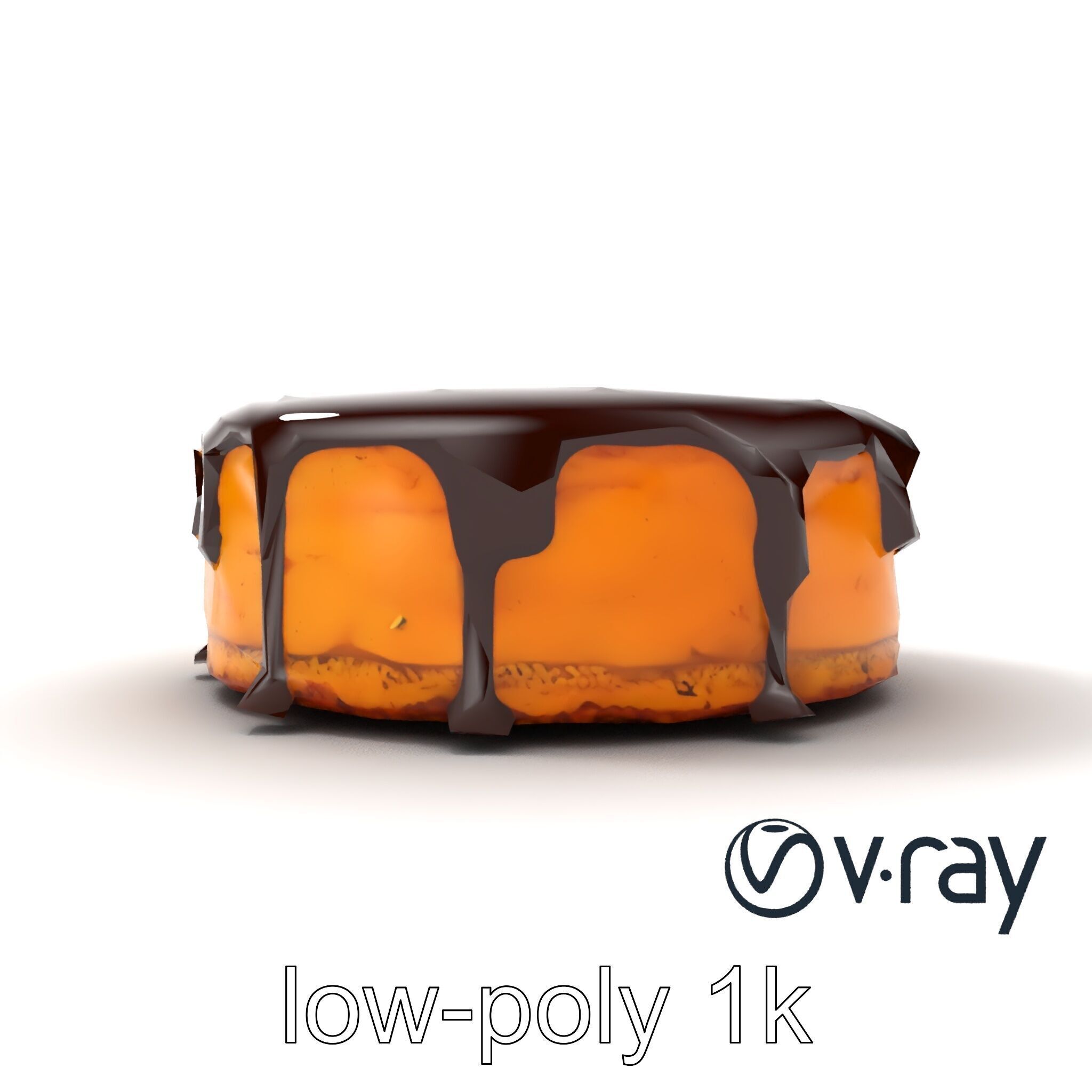Rich Chocolate Ganache Cake model pack Low-poly 3D model_12