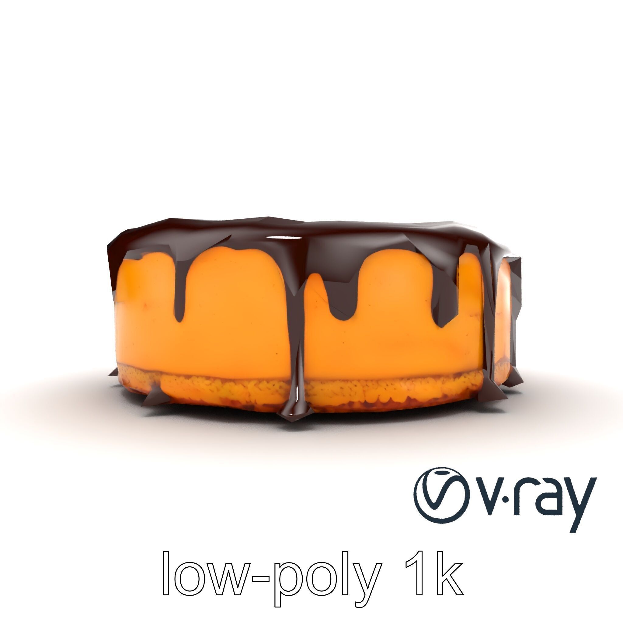 Rich Chocolate Ganache Cake model pack Low-poly 3D model_13