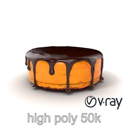 Rich Chocolate Ganache Cake model pack Low-poly 3D model 5