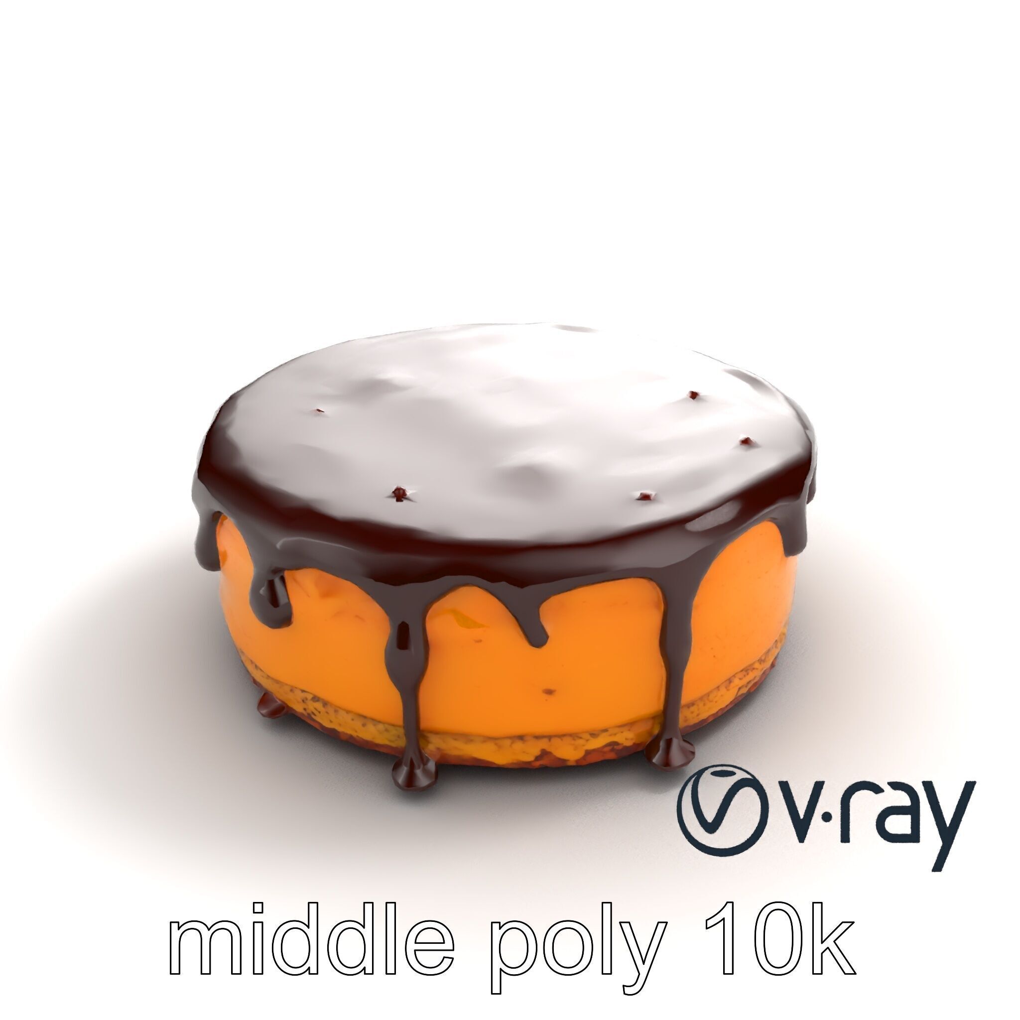 Rich Chocolate Ganache Cake model pack Low-poly 3D model_6