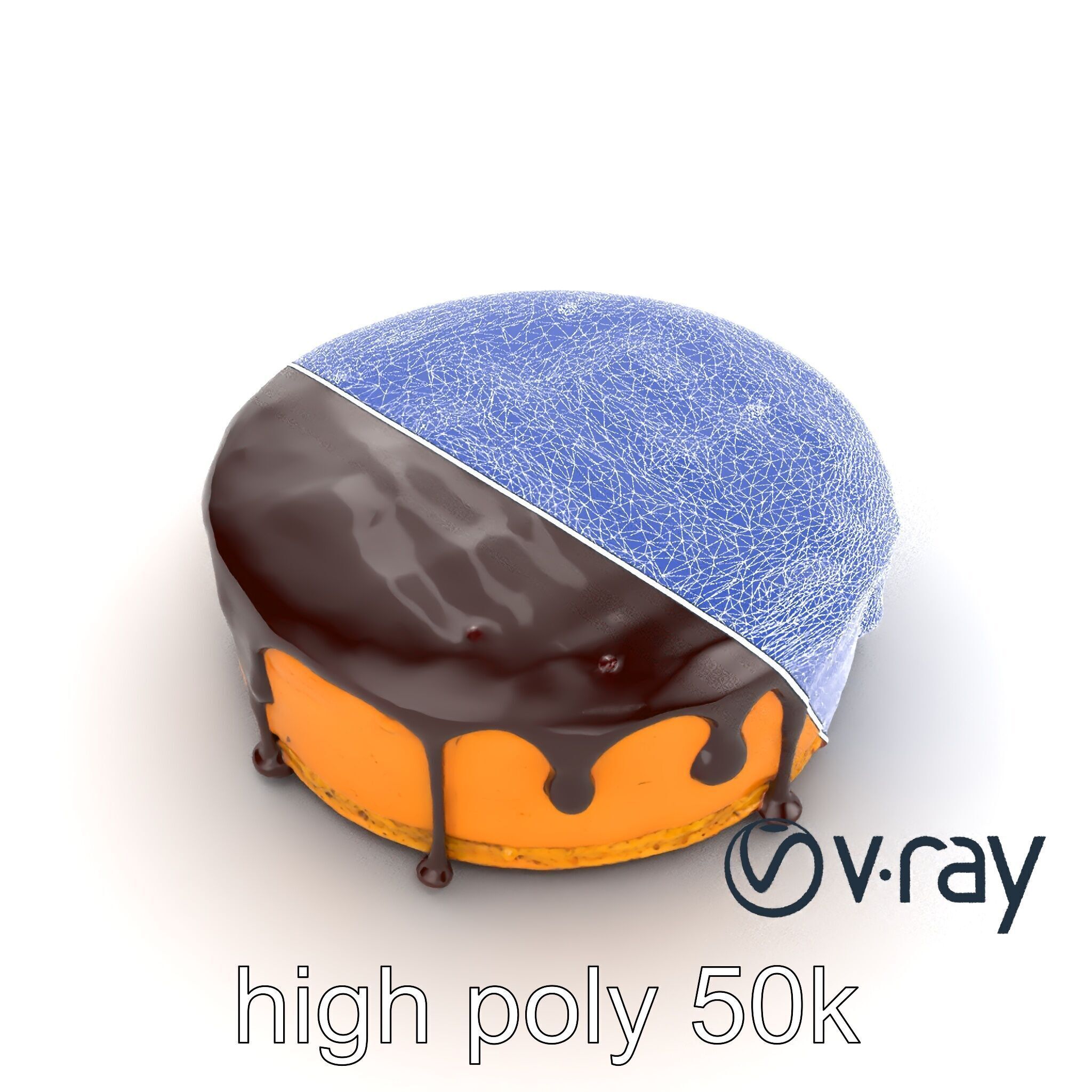 Rich Chocolate Ganache Cake model pack Low-poly 3D model_22