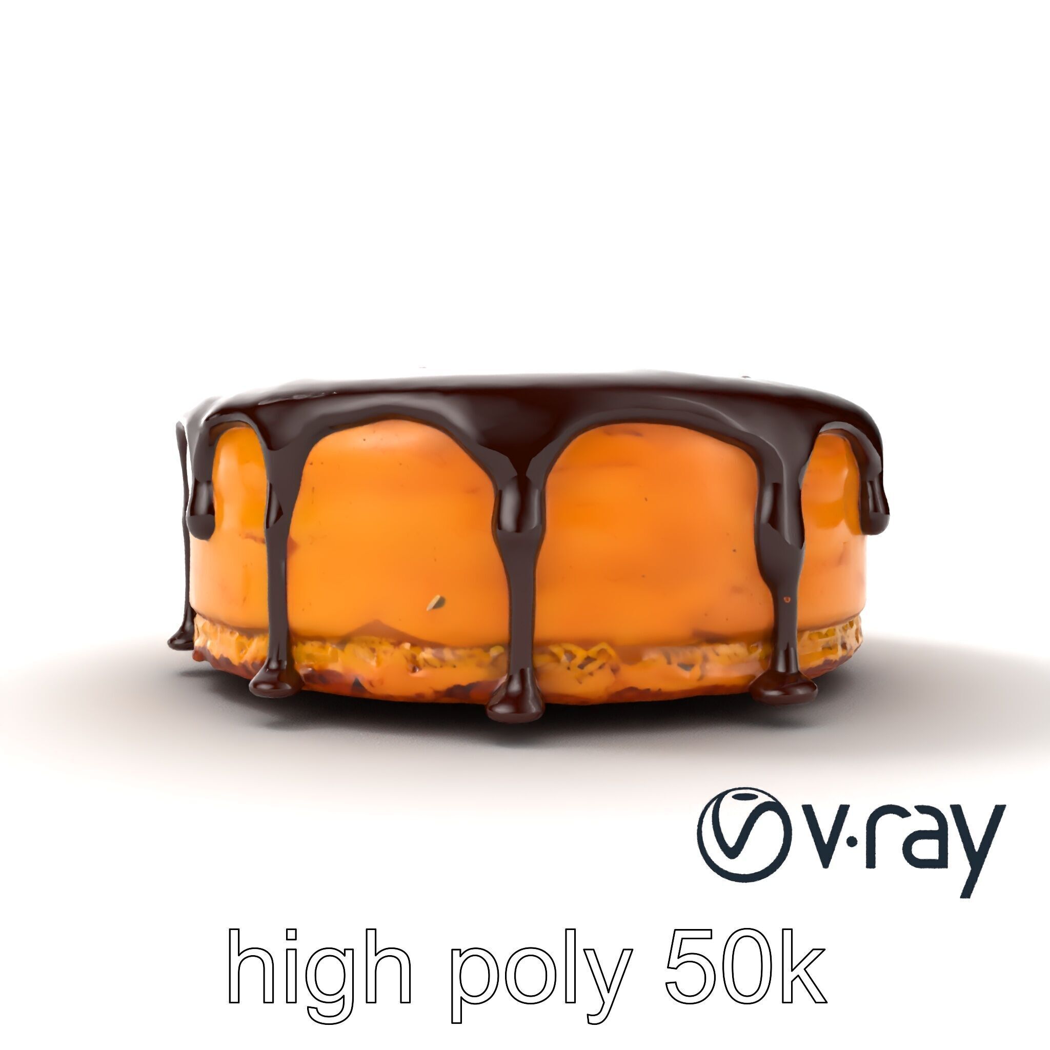 Rich Chocolate Ganache Cake model pack Low-poly 3D model_27